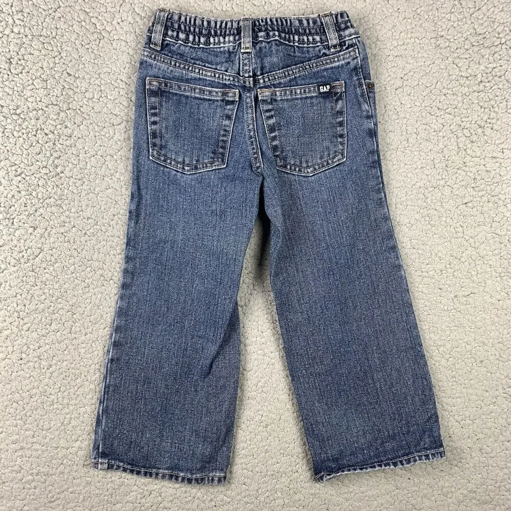 Gap Kids Jeans Size‎ 4 Relaxed Fit Elastics Waist Cotton Youth